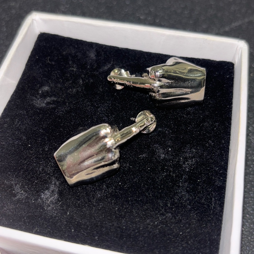 Mini fu*k you earrings
